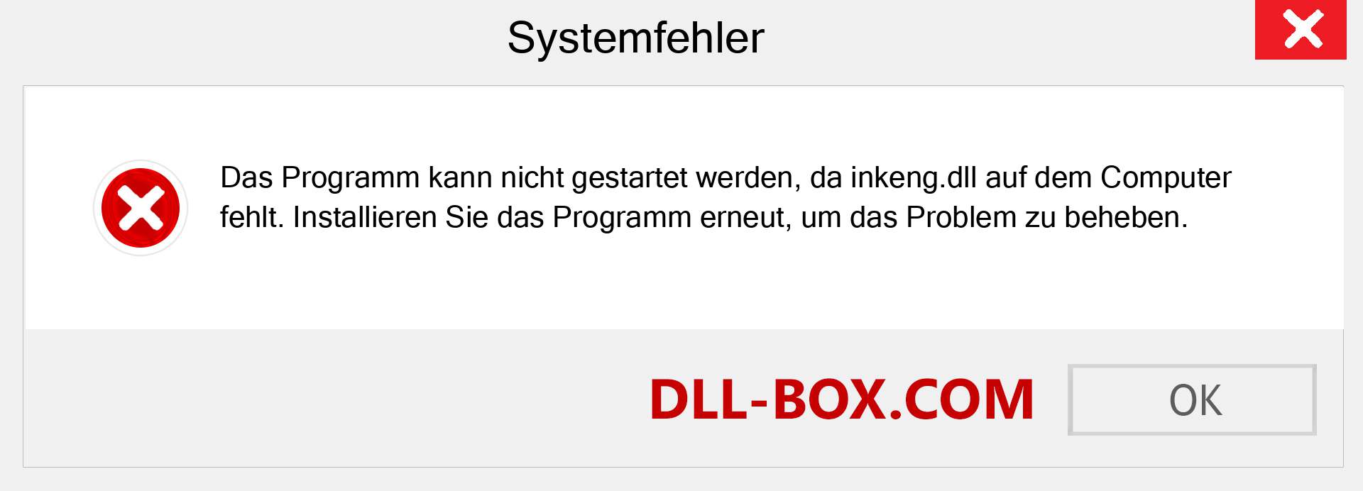 inkeng.dll-Datei fehlt?. Download für Windows 7, 8, 10 - Fix inkeng dll Missing Error unter Windows, Fotos, Bildern